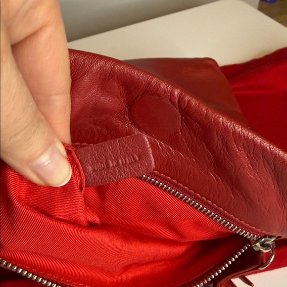 Christian Louboutin Sweet Charity Red Leather Clutch with Silver Studs - Picture 16 of 16